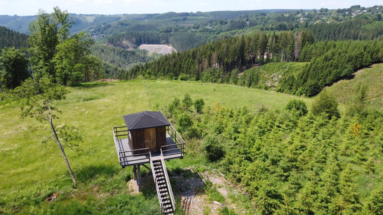 Villa Le Noir Flohay 30 Pers - Malmedy, Vue, Wellness Extérieur photo