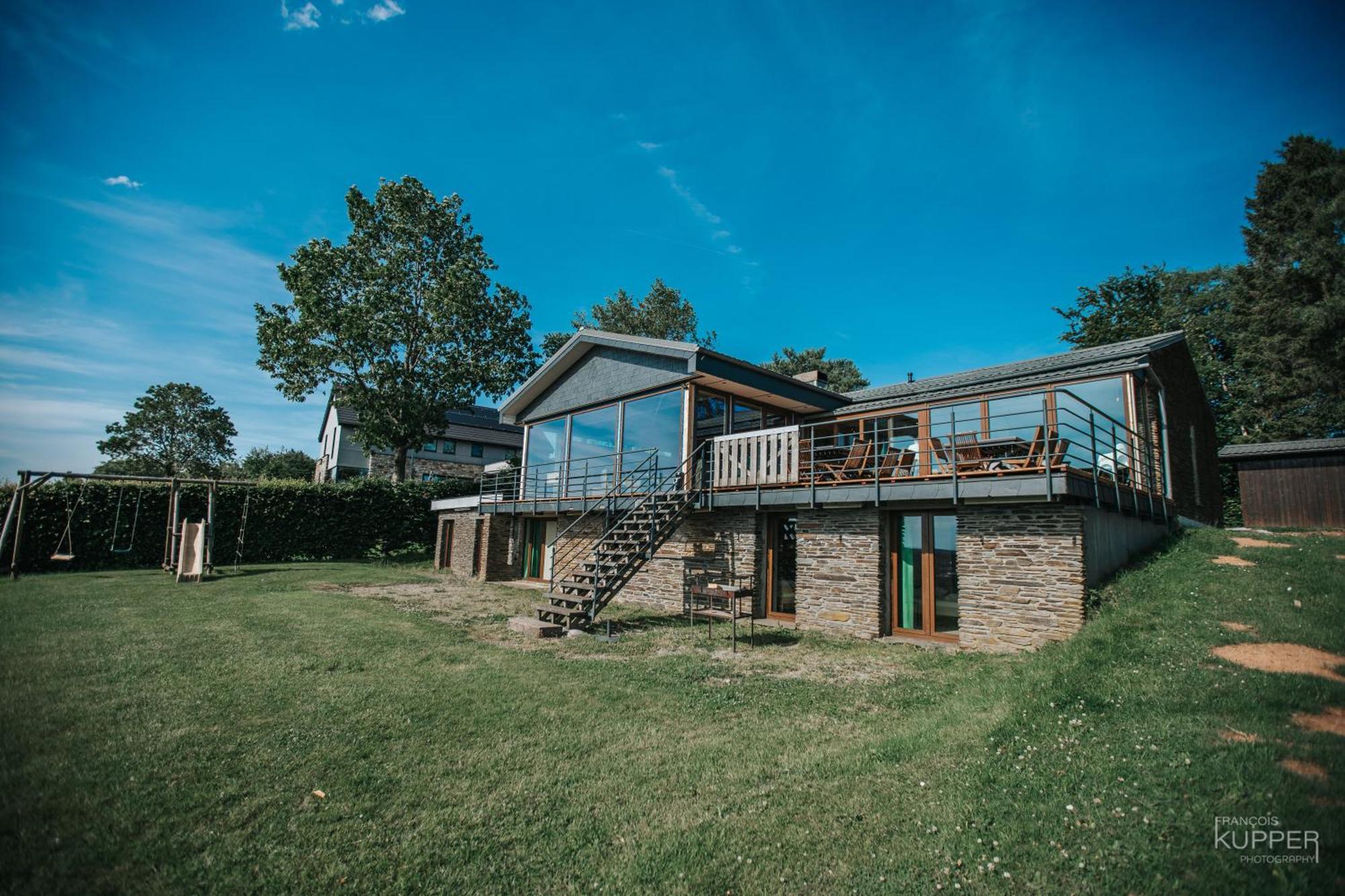 Villa Le Noir Flohay 30 Pers - Malmedy, Vue, Wellness Extérieur photo