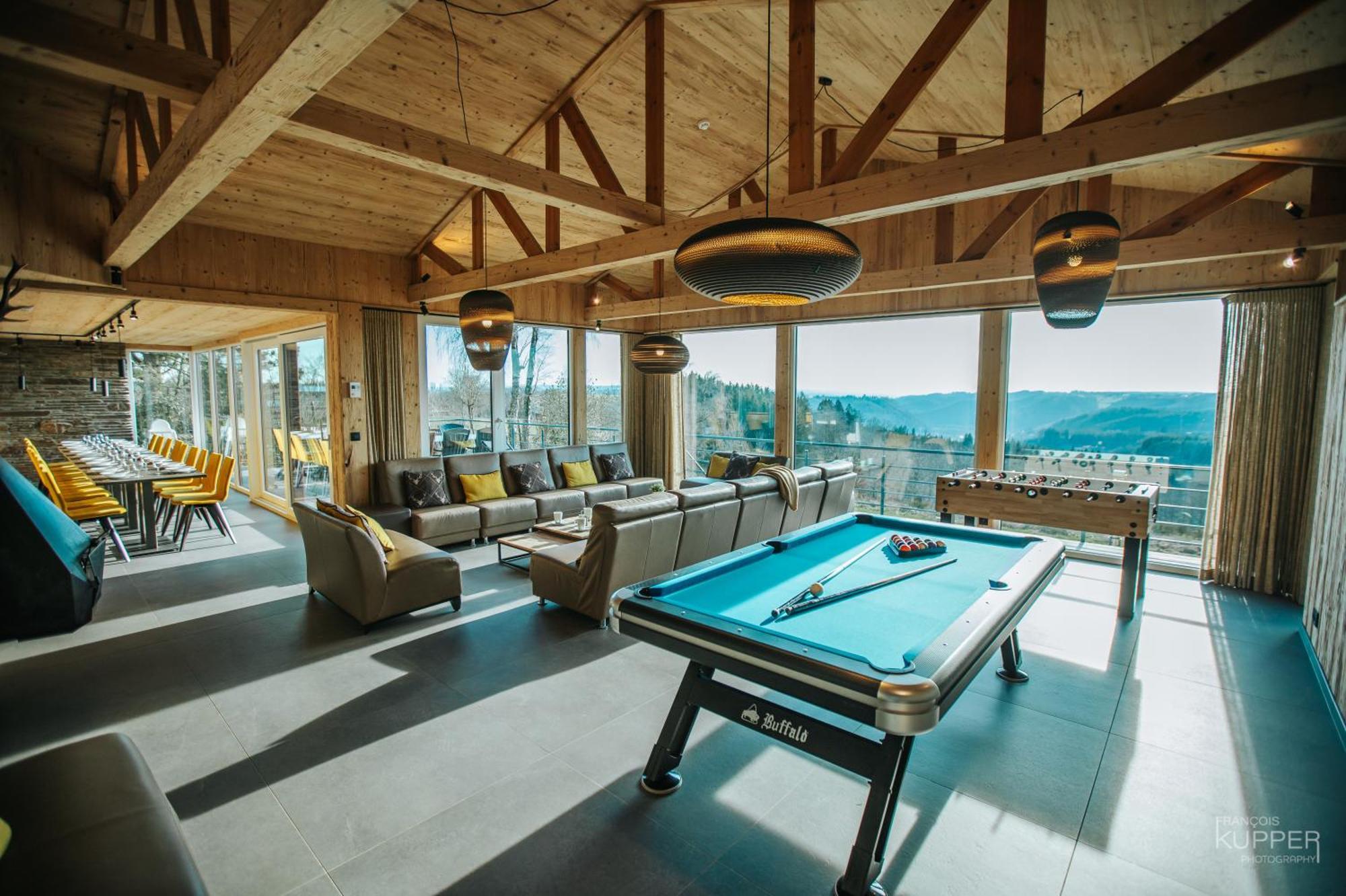 Villa Le Noir Flohay 30 Pers - Malmedy, Vue, Wellness Extérieur photo