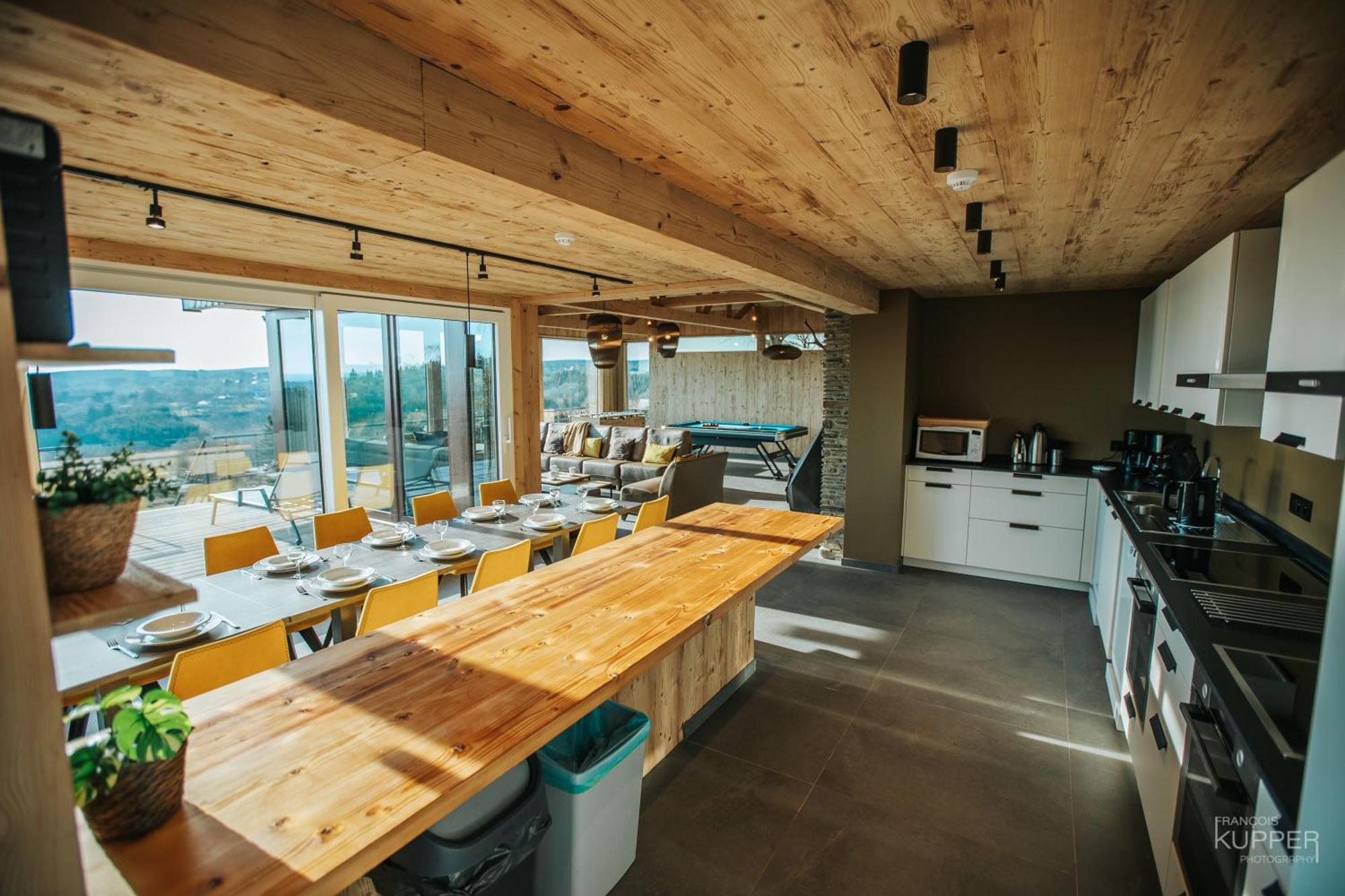 Villa Le Noir Flohay 30 Pers - Malmedy, Vue, Wellness Extérieur photo