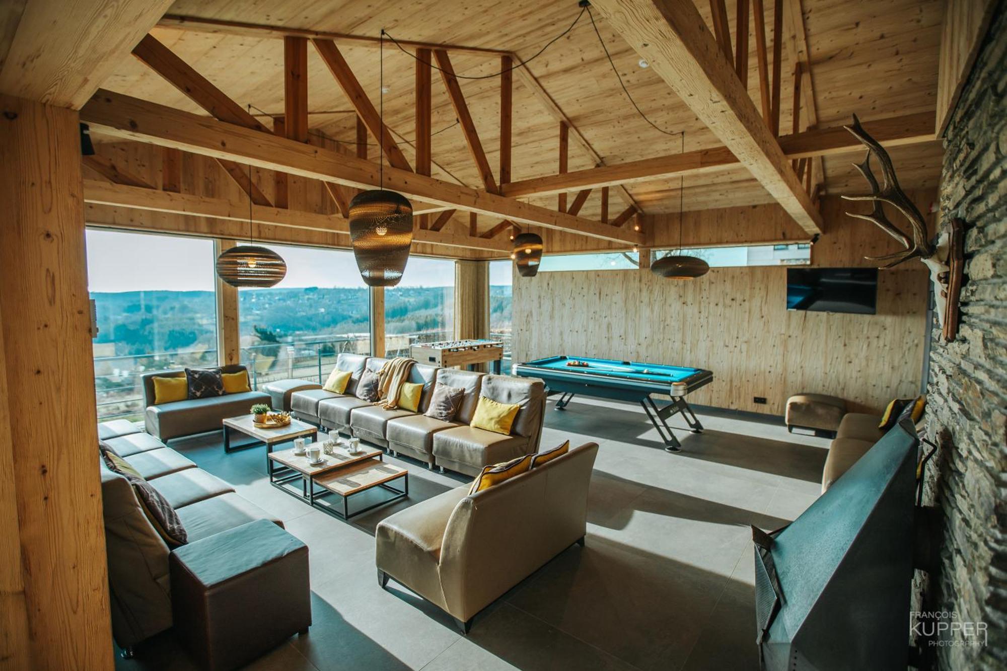 Villa Le Noir Flohay 30 Pers - Malmedy, Vue, Wellness Extérieur photo