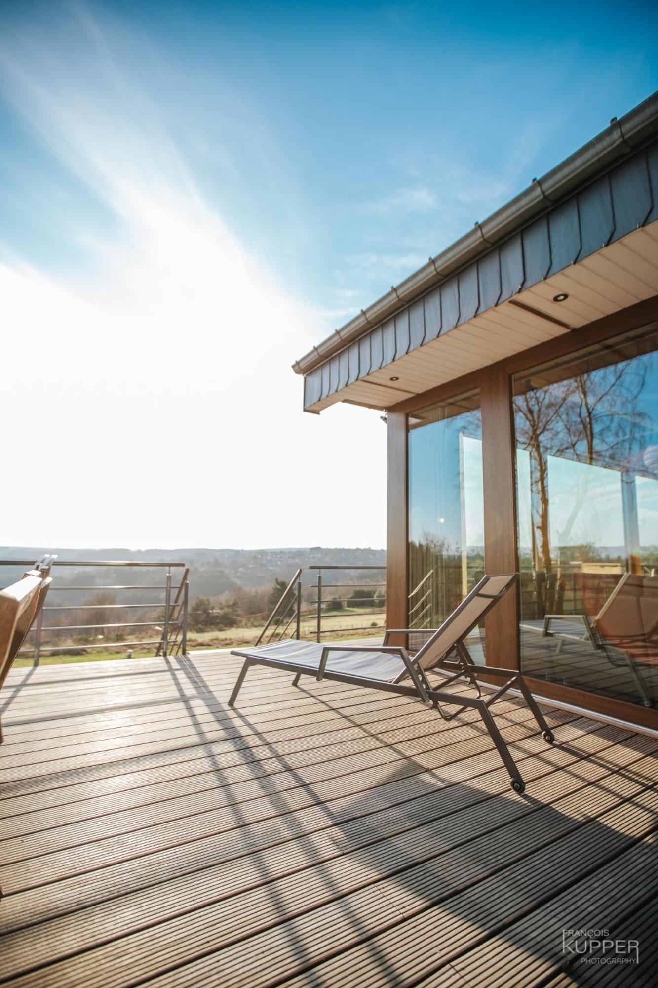 Villa Le Noir Flohay 30 Pers - Malmedy, Vue, Wellness Extérieur photo