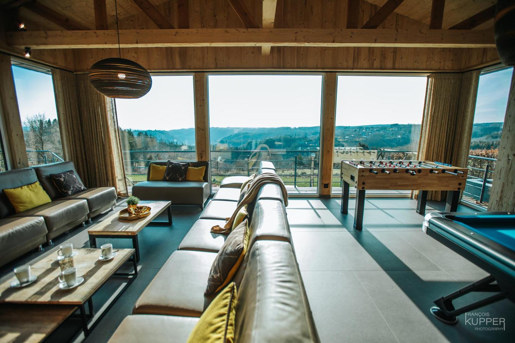Villa Le Noir Flohay 30 Pers - Malmedy, Vue, Wellness Extérieur photo
